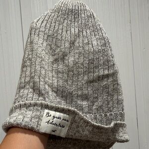 Hollister Light Gray Knit Beanie